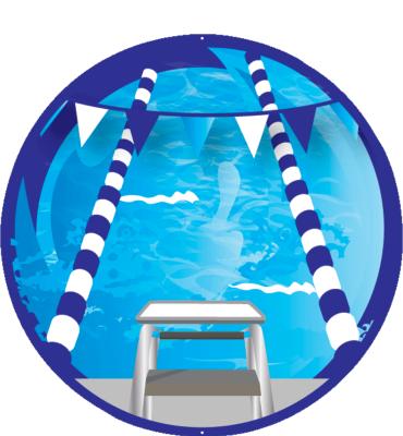 2" Swim Starting Block Sticker