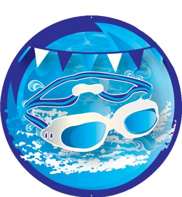 2" Swim Goggles Sticker