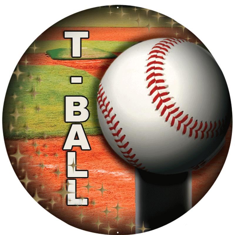 2" T-BALL VINTAGE STICKER