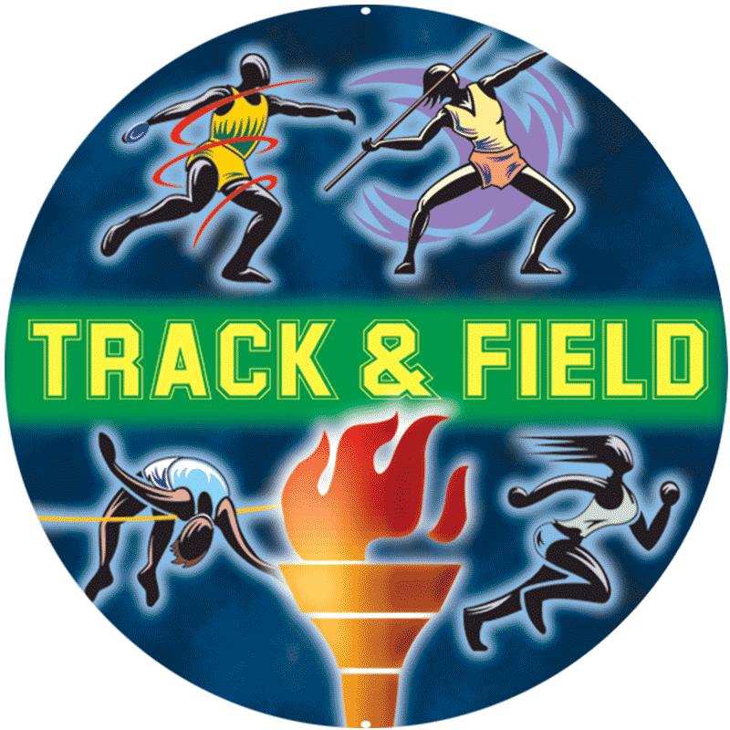 2" TRACK/FIELD TORCH STICKER