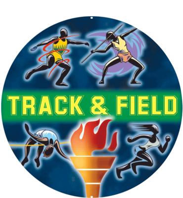 2" Track & Field Torch Sticker