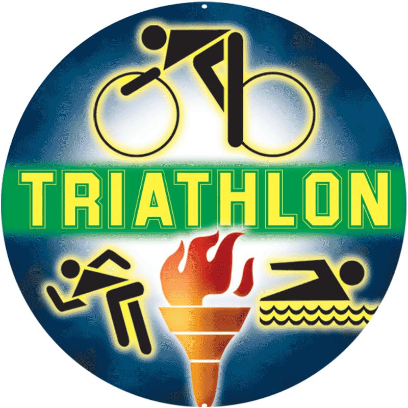 2" TRIATHLON TORCH STICKER