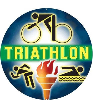 2" Triathalon Torch Sticker