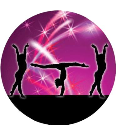 2" Gymnastics Tumbling Female Sticker