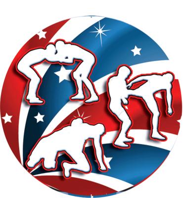 2" Wrestling Patriotic Sticker
