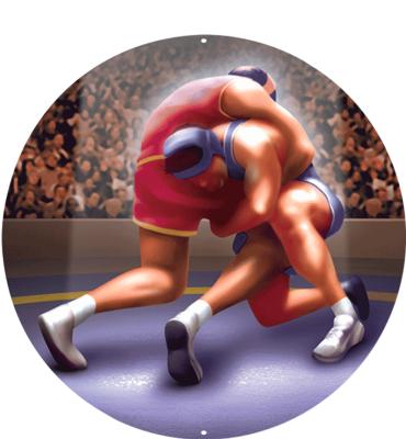 2" Wrestling Hold Sticker