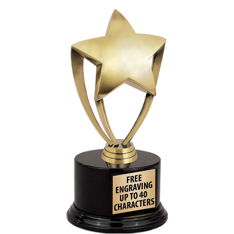 8" METAL CASTED GOLD STAR