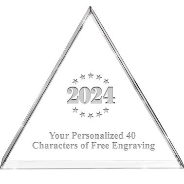 Triangle Paperweight Paperweight Awards | Triangle Crystal Paperweight