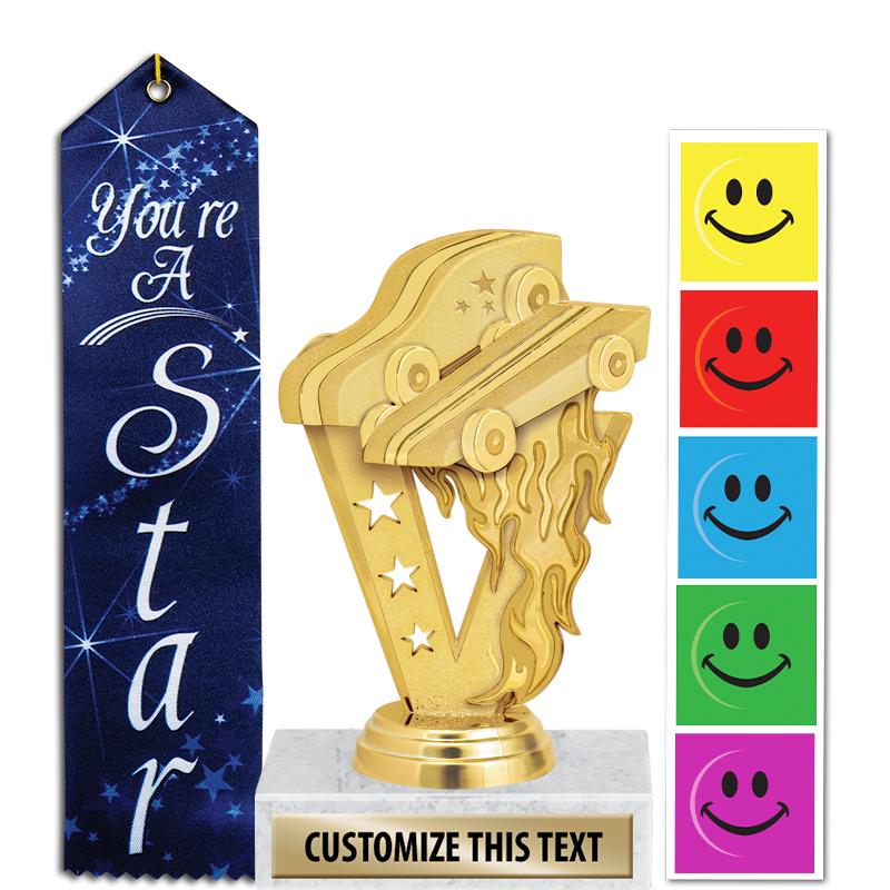 Pinewood Derby Ribbons - Crown Awards