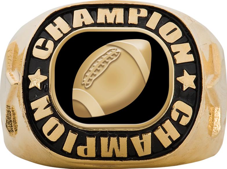 Football Rings | Gold Championship Insert Football Ring