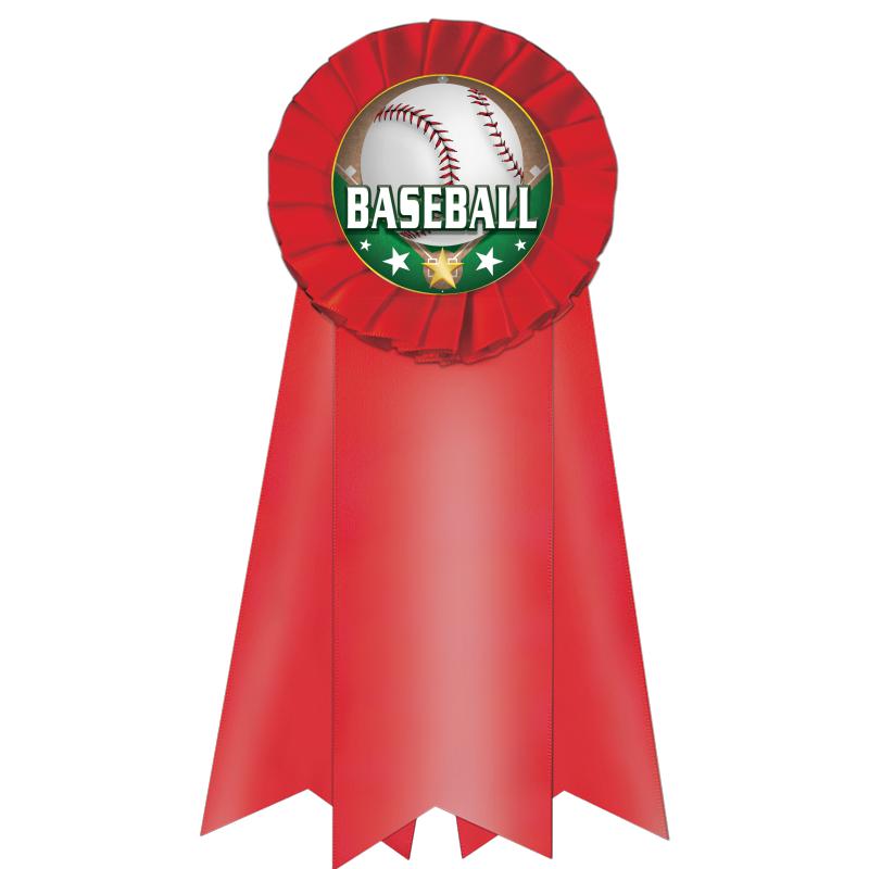 Base Ribbons Baseball Ribbons - Crown Awards