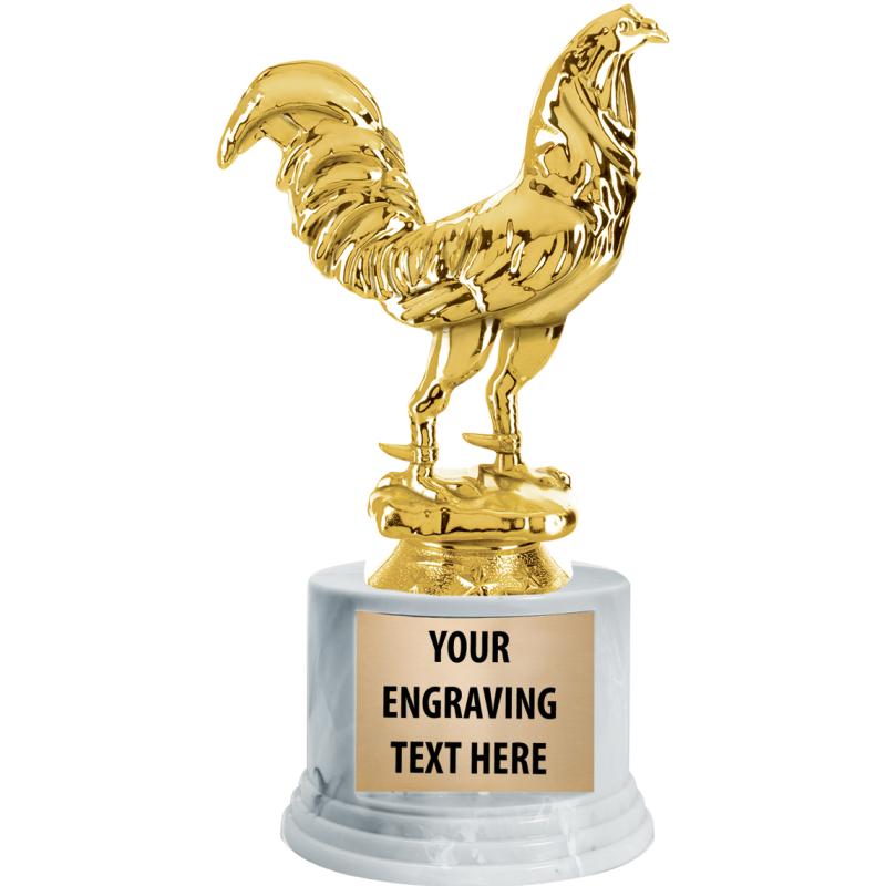 Rooster Winner Ribbon Rooster Trophies | Rooster Medals | Rooster Plaques and Awards
