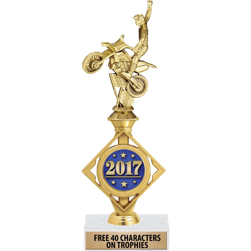 Motorcycle Racer Trophy Motocross Trophies - Crown Awards