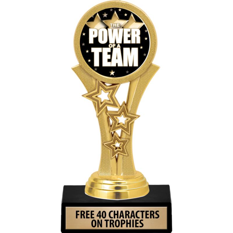 Poewr Trophy Example Teamwork Trophies - Crown Awards