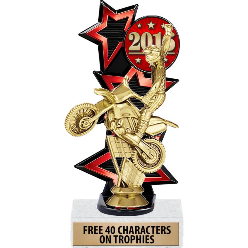 Motorcycle Racer Trophy Motocross Trophies - Crown Awards