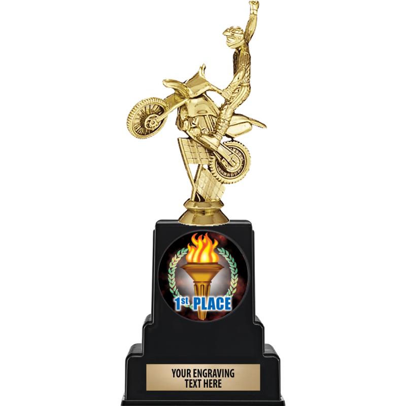 Motorcycle Racer Trophy Motocross Trophies - Crown Awards