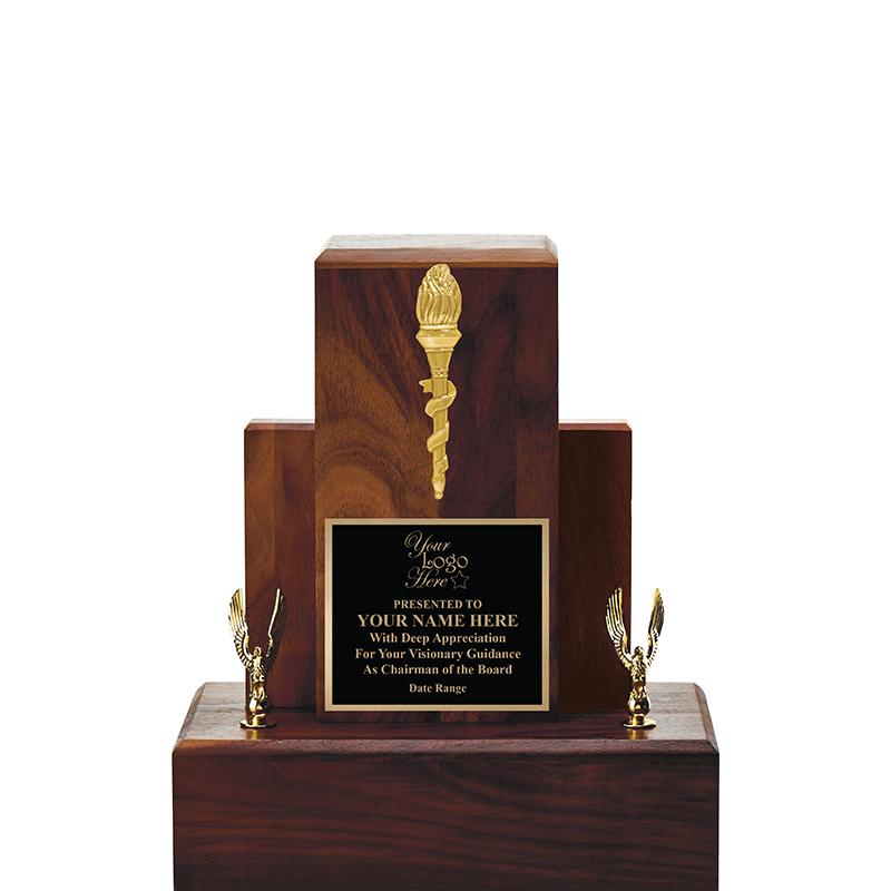 Volleyball plaque 3 3/4 x 5 solid walnut award trophy 