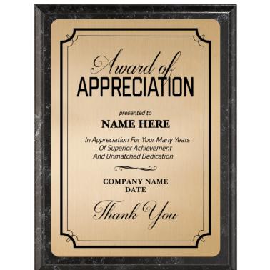 Plaques with Preset Text | Appreciation Metallix Plaque
