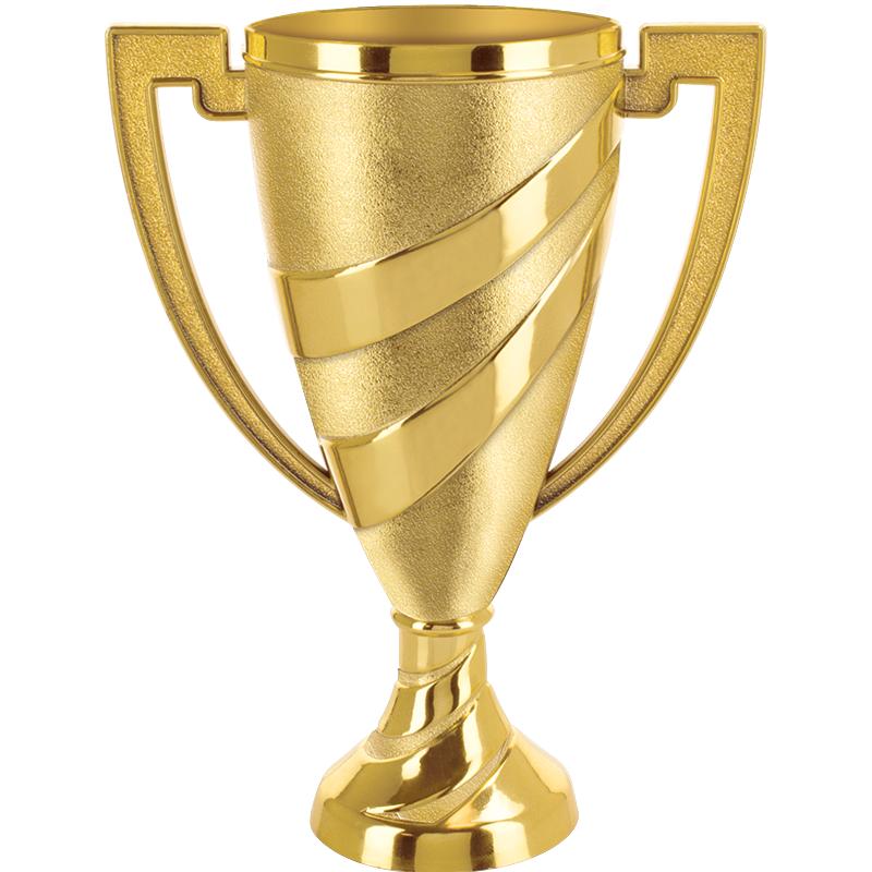 *SALE CLEARANCE* Multi sport Gold Cup Centre Swirl Trophy FREE Engraving 2 Sizes 