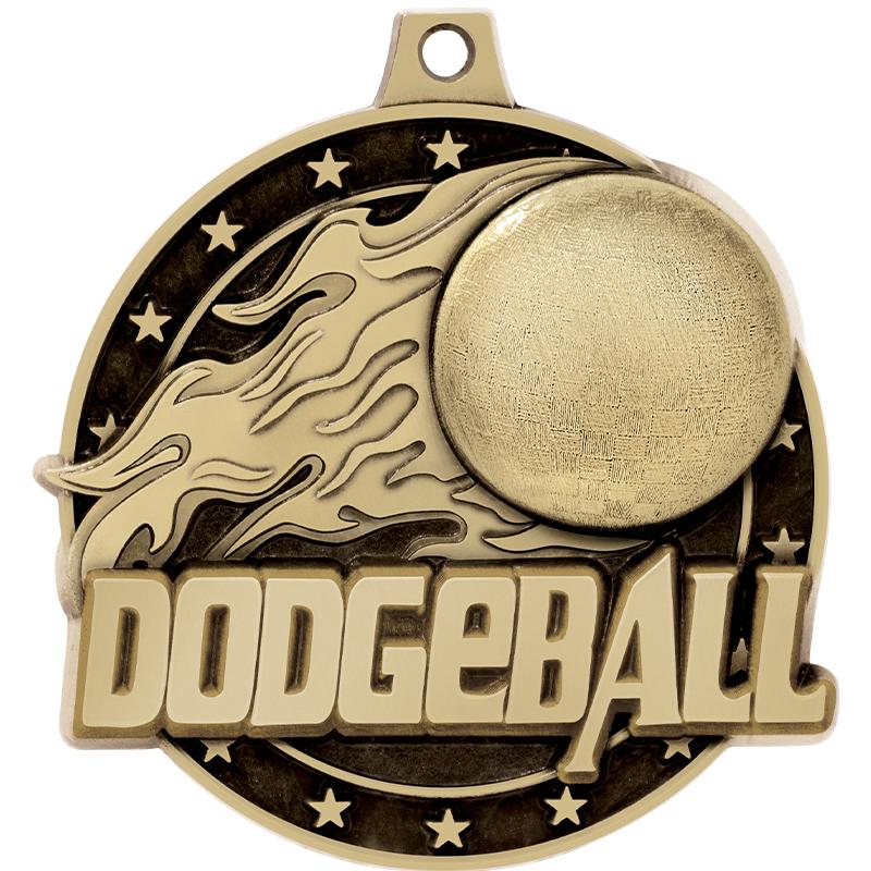 Dodgeball Lettering Flaming Dodgeball