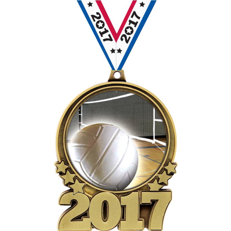 Volleyball Medals Crown Awards