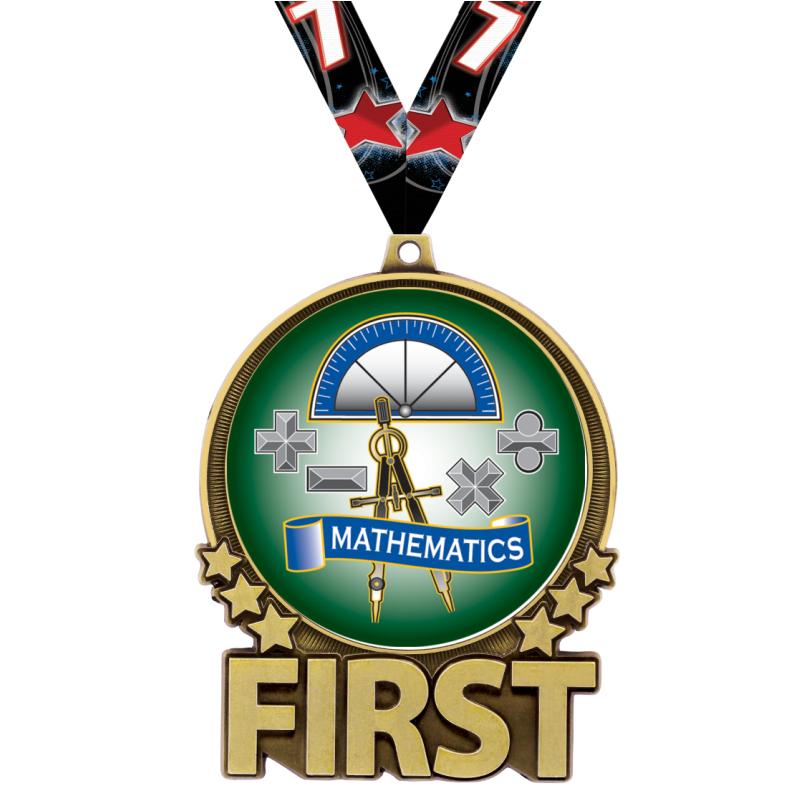 Math Awards Ribbons For Math Class Math Medals – Crown Awards