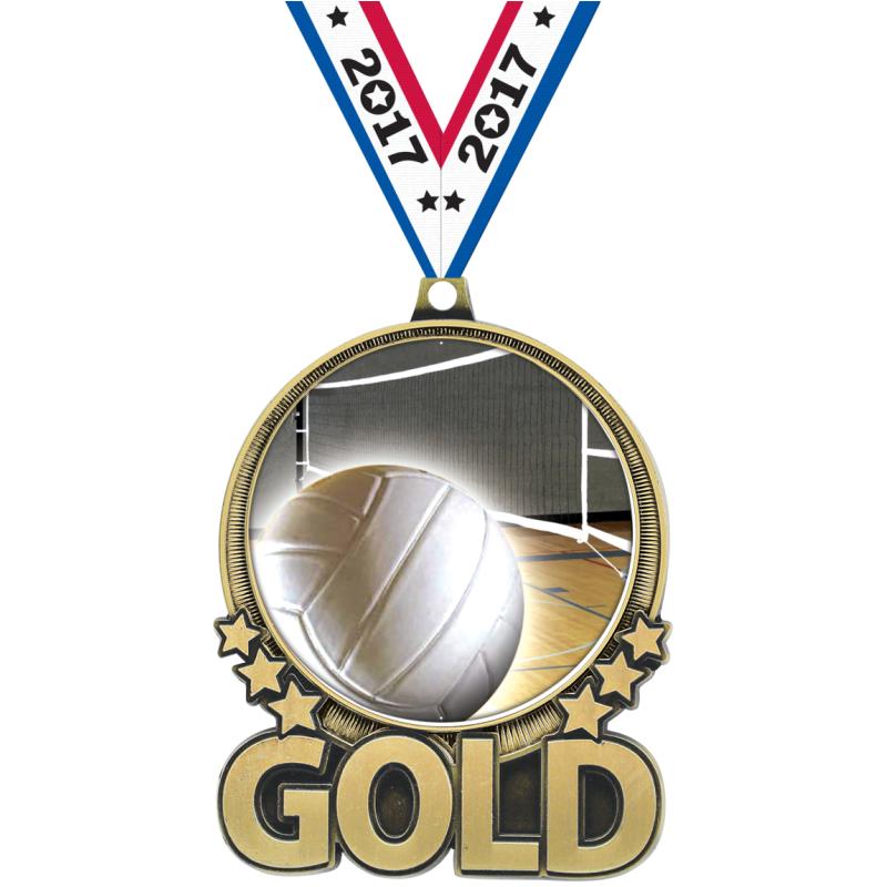 Volleyball Medals Crown Awards