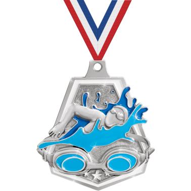 Custom Gold Swim Captain Medal – Shiny 2-inch Trophy With Free Engraving For Swim Teams & Kids