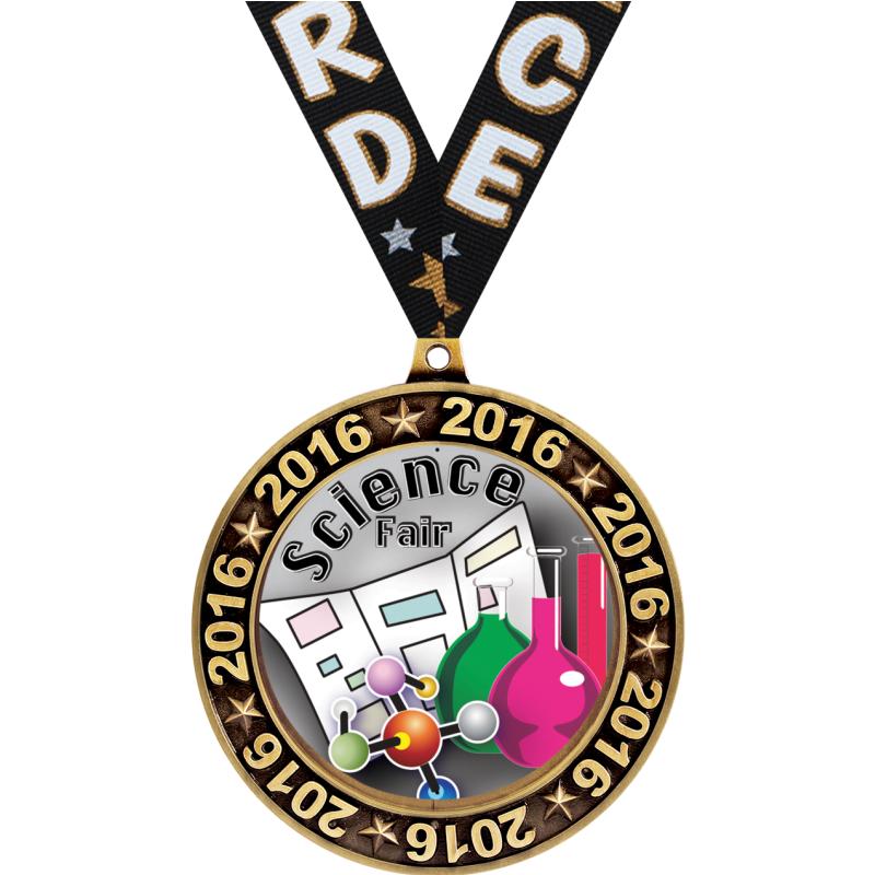 Science Raffle Science Fair Medals - Crown Awards