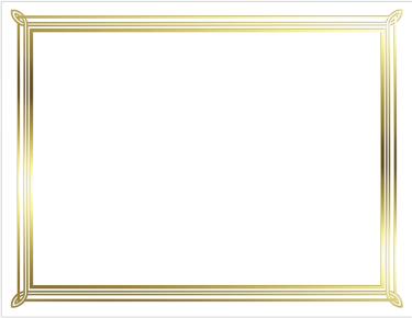 Blank Gold Foil Certificate Paper