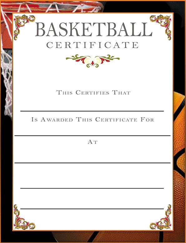 Sport Certificates | Basketball Certificate