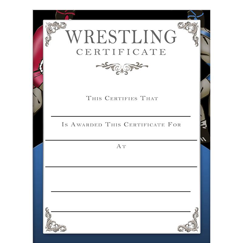 Pack of 15 Wrestling Award Certificate 