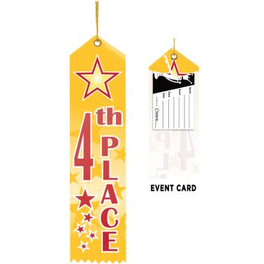 4.place Ribbon Color Splash Ribbons | 4th Place Ribbon