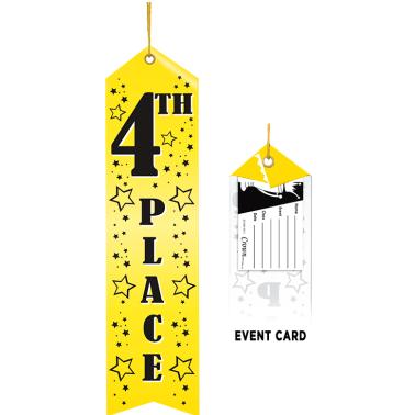 4.place Ribbon Color Splash Ribbons | 4th Place Award Ribbon