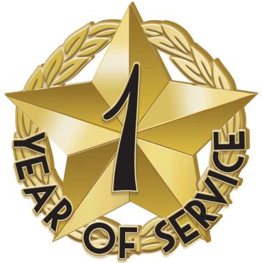 Recognition Pins | 1 Year Of Service Recognition Pin
