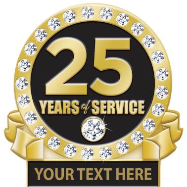 Years Of Service Engravable Pins | 25 Year Engravable Pin
