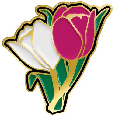 Flower Enamel Pins | Tulip Flower Pin