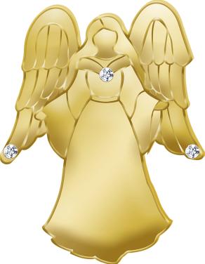 Angel Pins - Gold Guardian Angel Pin