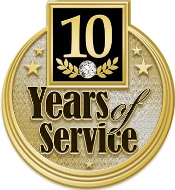 Industry | Coworking in Charlotte Doesn't Get Bigger or Badder Years Service Pins | 10 Years Service Pin