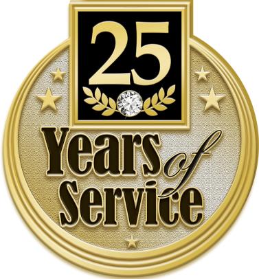 Years Of Service Pins | 25 Years Service Pin