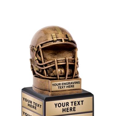 fancy football helmet Footballers Mini The Fantasy Footballers This NFL Fantasy Football Champion Golden Classic mini helmet display case comes with a black acrylic base The Best Looking Helmet for