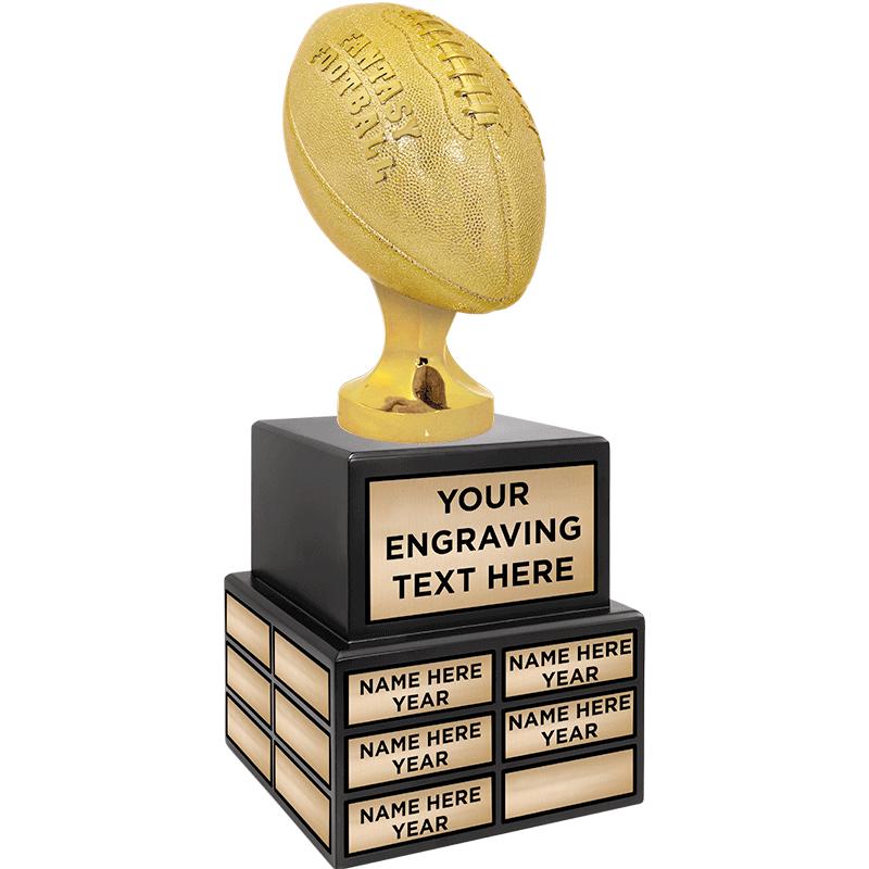 17.75" 8 Years Fantasy Football Trophy Perpetual Ships 1 Day Free Engraving 