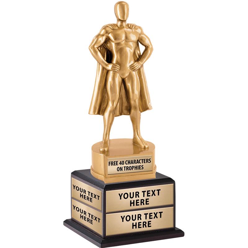 Multisport Super Hero Award Any Activity Novelty Fun Trophy FREE Engraving 
