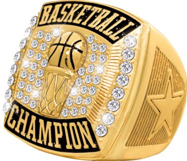 Gold Deluxe Basketball Champion Rings