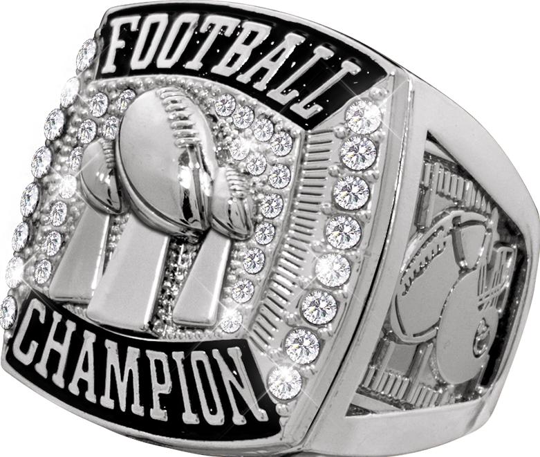 Silver Deluxe Champion Rings | Silver Deluxe Football Champion Rings