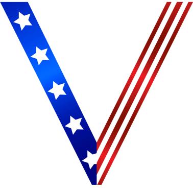 Sateen Neck Ribbons | Star Spangled Sateen Neck Ribbon