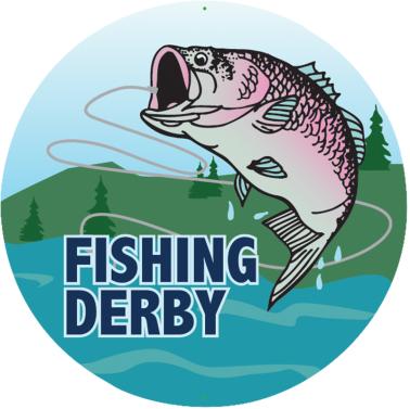 2 Fishing Stickers  2 Fishing Derby Sticker